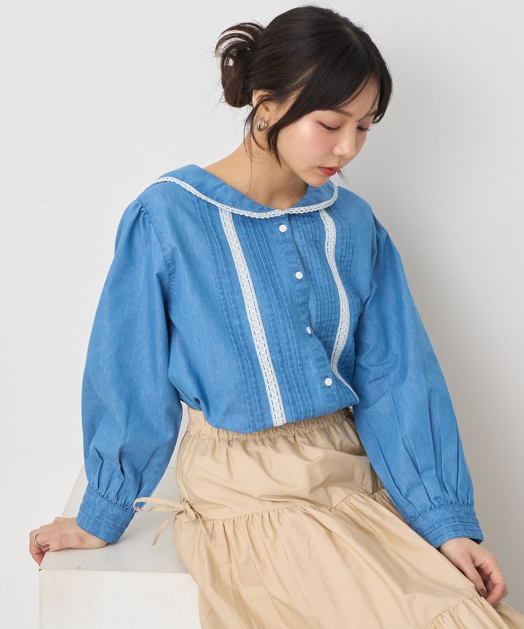 earth music&ecology「セーラーカラーブラウス」|シャツ・ブラウス|