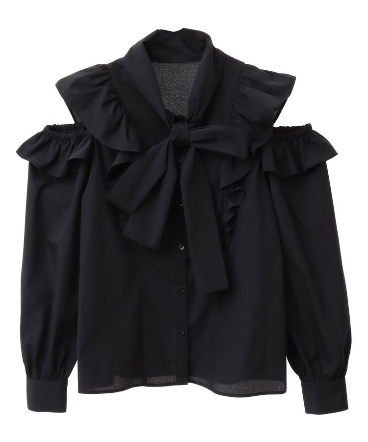 earth music&ecology「リボンラッフルブラウス」|シャツ・ブラウス|