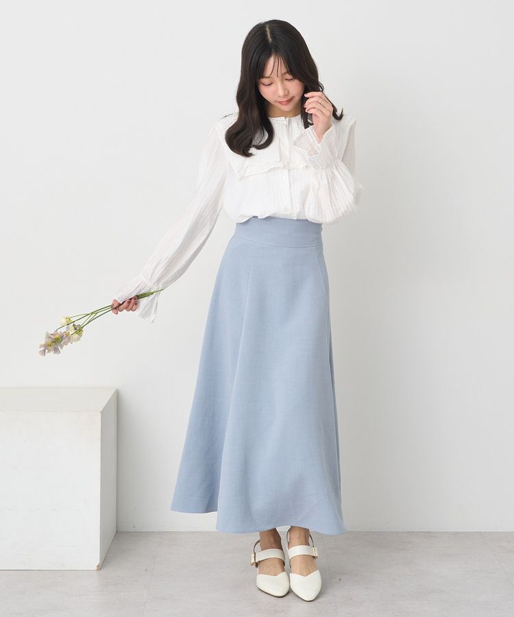 earth music&ecology「2WAYスクエアラッフルカラーブラウス」|シャツ・ブラウス|