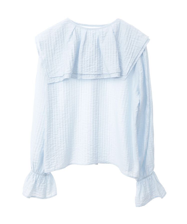 earth music&ecology「2WAYスクエアラッフルカラーブラウス」|シャツ・ブラウス|