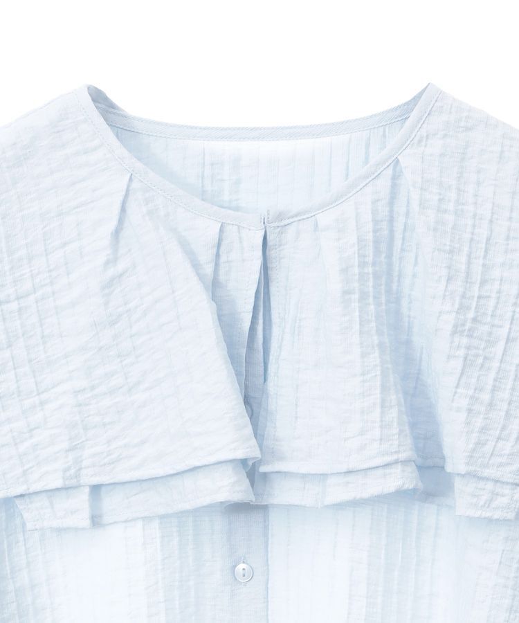 earth music&ecology「2WAYスクエアラッフルカラーブラウス」|シャツ・ブラウス|