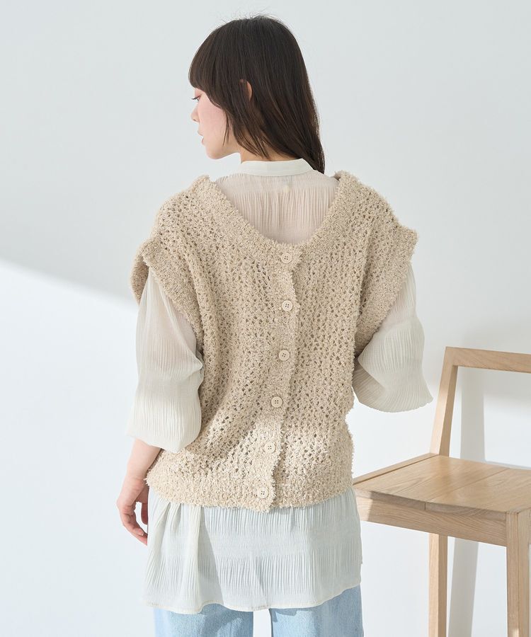 earth music&ecology「ファンシーヤーンベスト」|ベスト・ジレ|