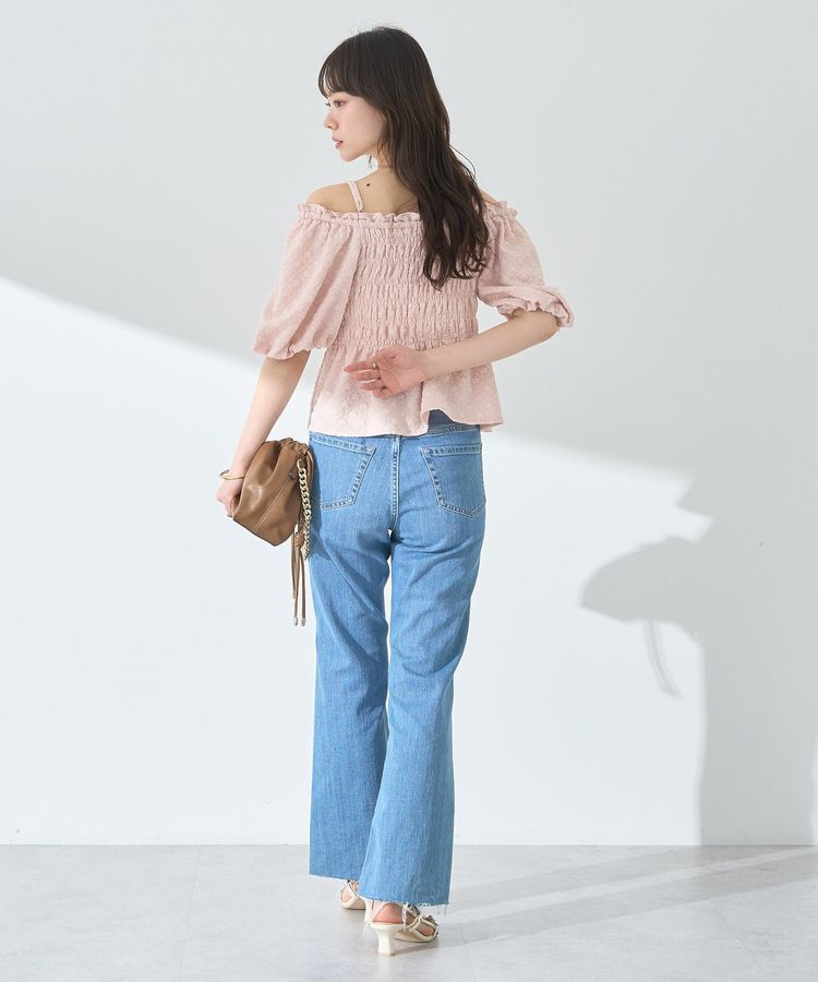 earth music&ecology「2wayオフショルジャガードブラウス」|シャツ・ブラウス|