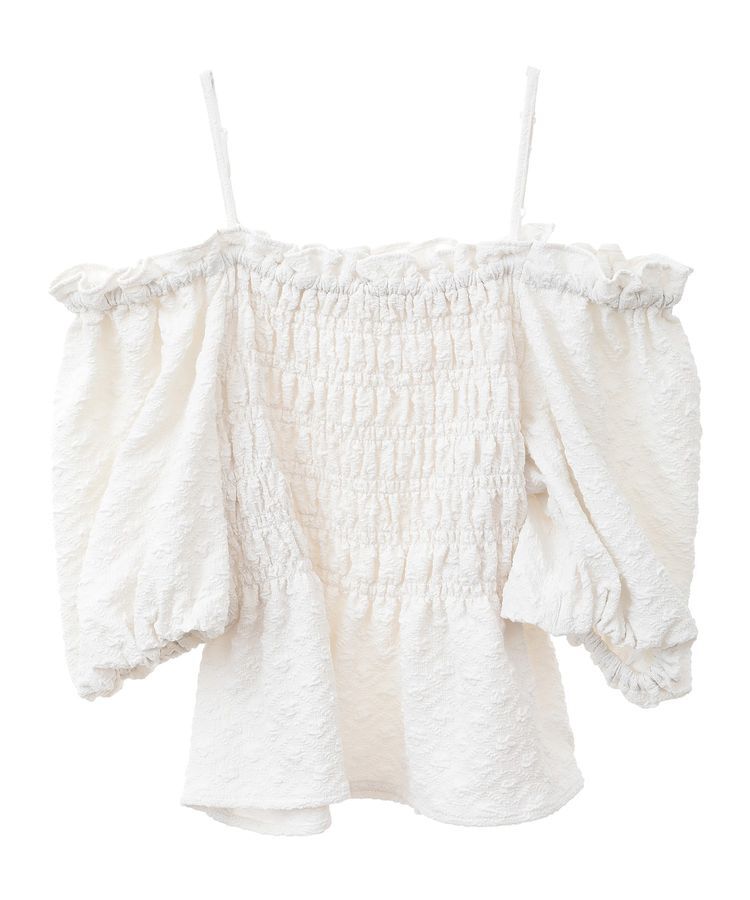 earth music&ecology「2wayオフショルジャガードブラウス」|シャツ・ブラウス|