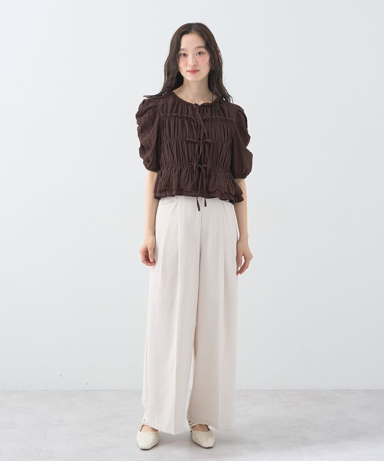 earth music&ecology「レースティアードシャーリングブラウス」|シャツ・ブラウス|
