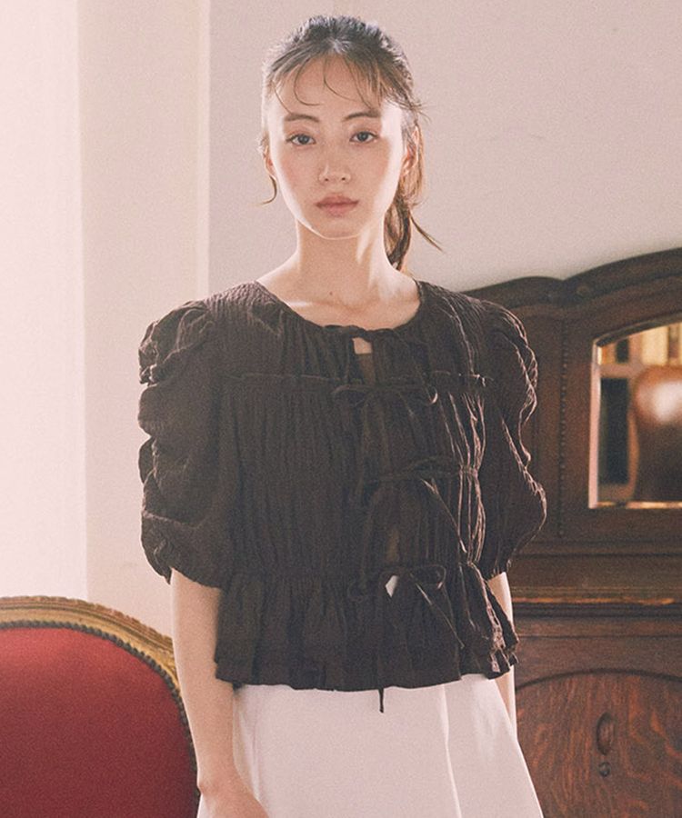 earth music&ecology「レースティアードシャーリングブラウス」|シャツ・ブラウス|