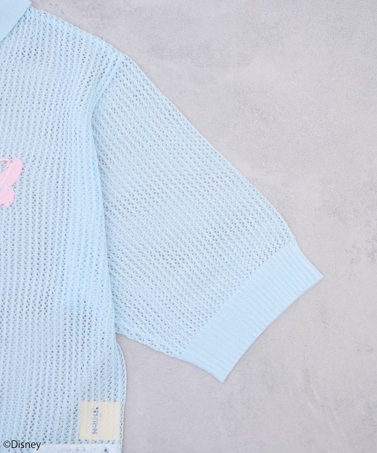 earth music&ecology「スティッチ/刺繍ハートボタンニットポロシャツ」|ニット・セーター|