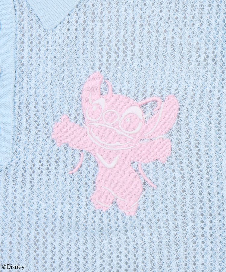 earth music&ecology「スティッチ/刺繍ハートボタンニットポロシャツ」|ニット・セーター|