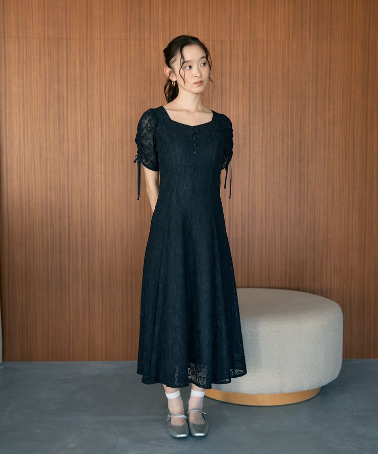 earth music&ecology「パネル切り替えレースワンピース」|ワンピース|