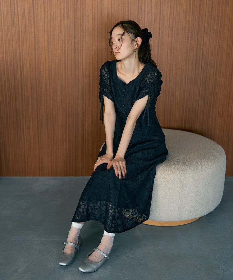 earth music&ecology「パネル切り替えレースワンピース」|ワンピース|