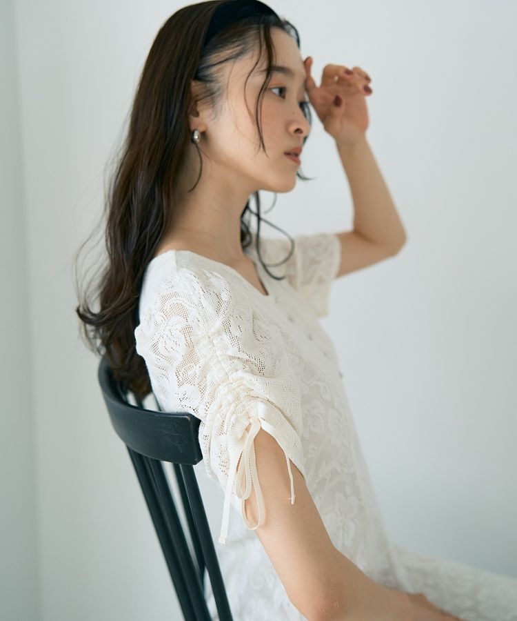 earth music&ecology「パネル切り替えレースワンピース」|ワンピース|