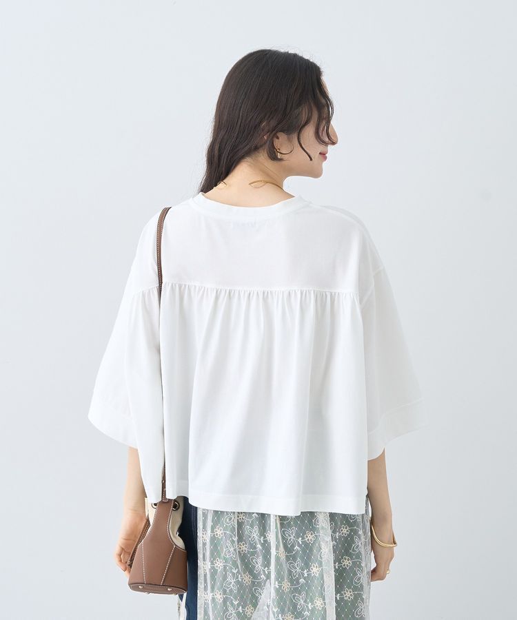 earth music&ecology「バックギャザーTee」|Tシャツ・カットソー|