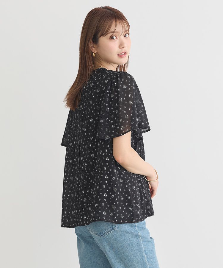 earth music&ecology「マジョリカプリーツ半袖ブラウス」|シャツ・ブラウス|