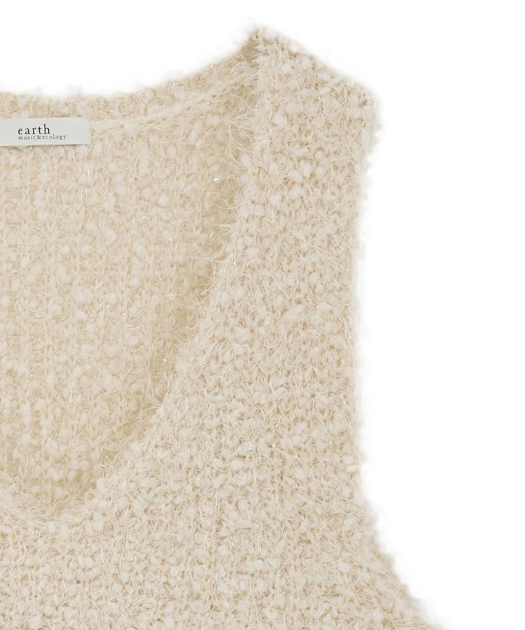 earth music&ecology「ポンポンヤーンベスト」|ベスト・ジレ|