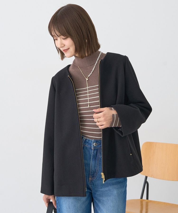 earth music&ecology「レンチング(TM)エコヴェロ(TM)(リブタートル)」|ニット・セーター|