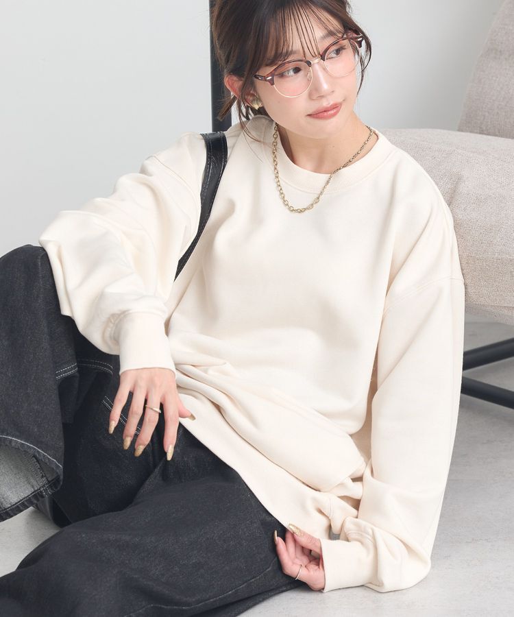 earth music&ecology「サイドリブロゴスウェット」|スウェット・ジャージ|