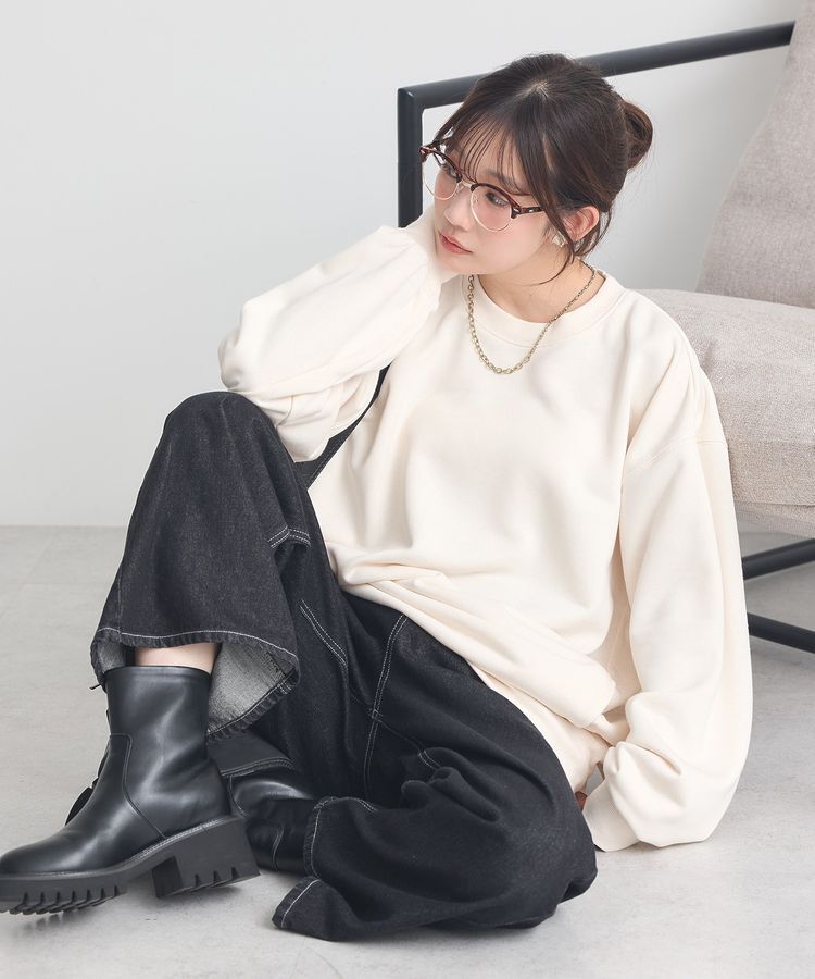 earth music&ecology「サイドリブロゴスウェット」|スウェット・ジャージ|