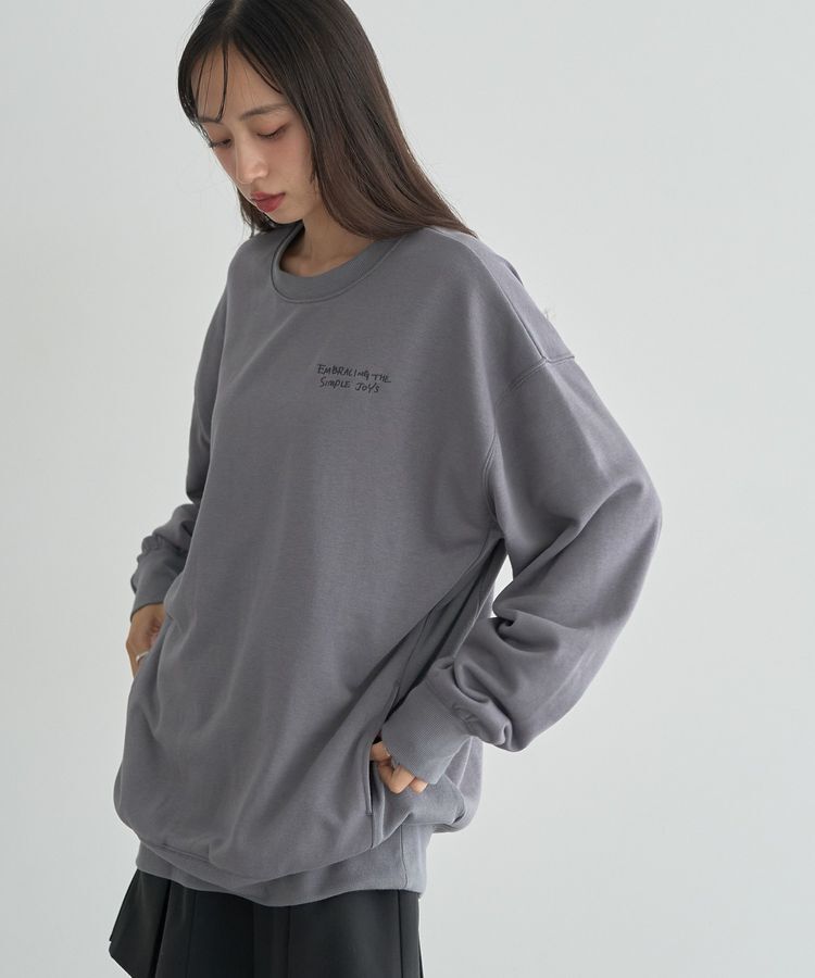 earth music&ecology「サイドリブロゴスウェット」|スウェット・ジャージ|