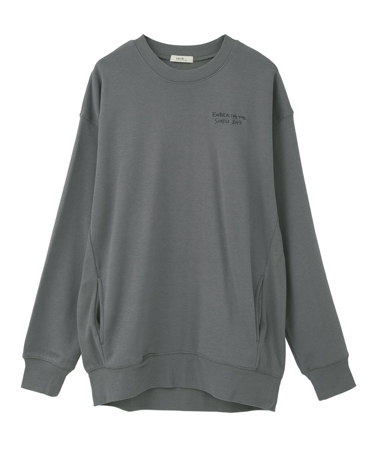 earth music&ecology「サイドリブロゴスウェット」|スウェット・ジャージ|