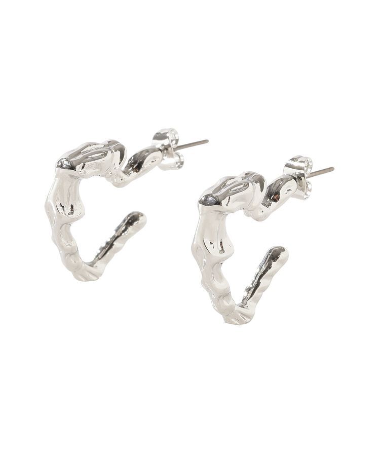 earth music&ecology「メタリックハートフープピアス」|ピアス|