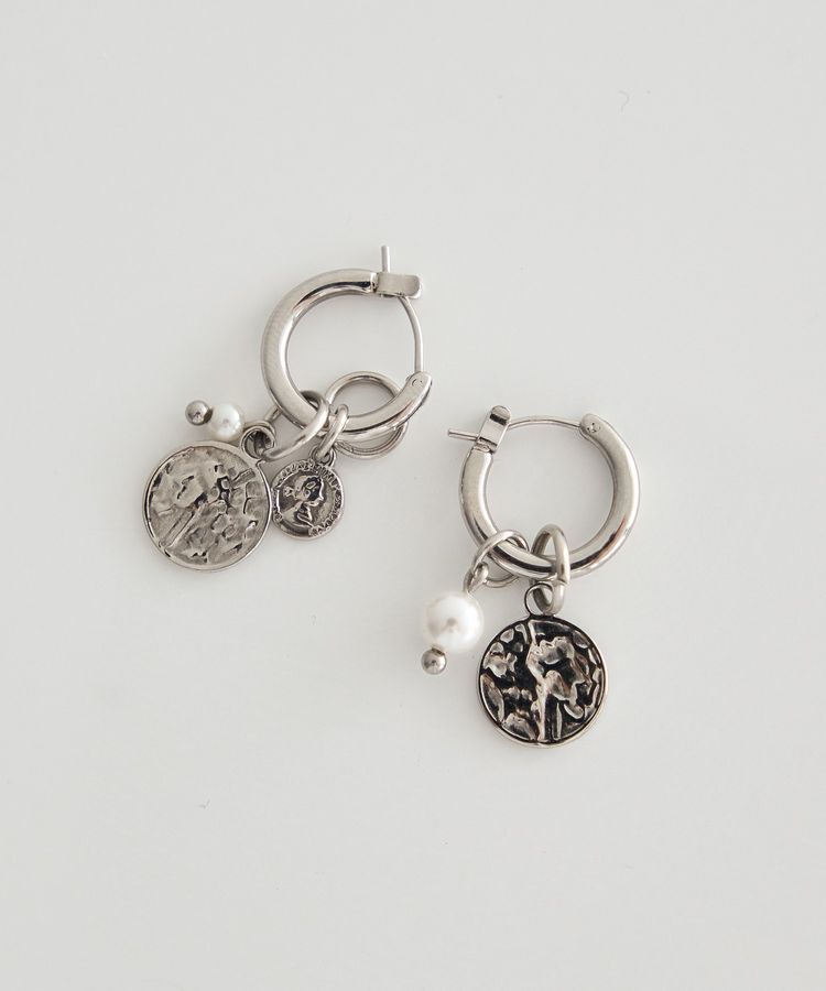 earth music&ecology「【ステンレス】コインフープピアス」|ピアス|Silver