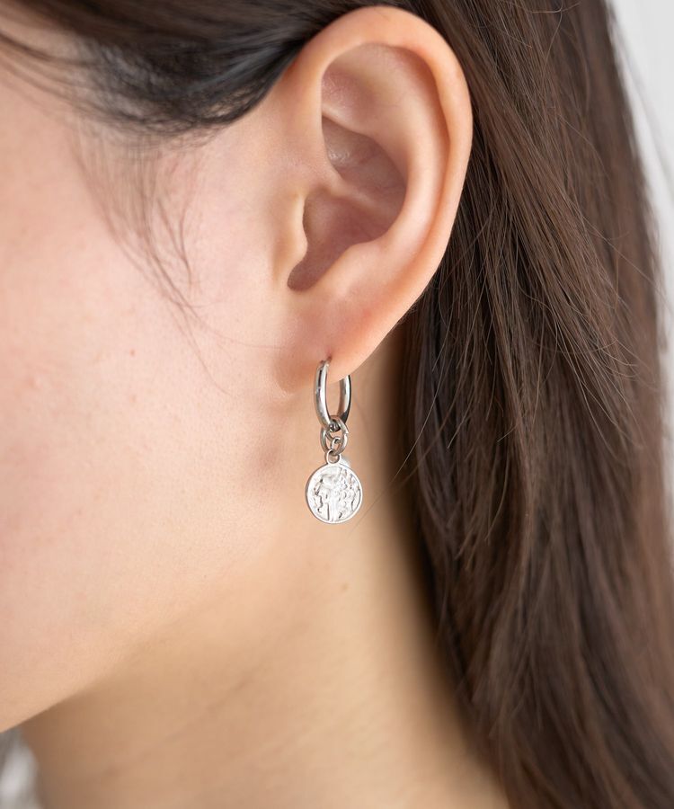 earth music&ecology「【ステンレス】コインフープピアス」|ピアス|
