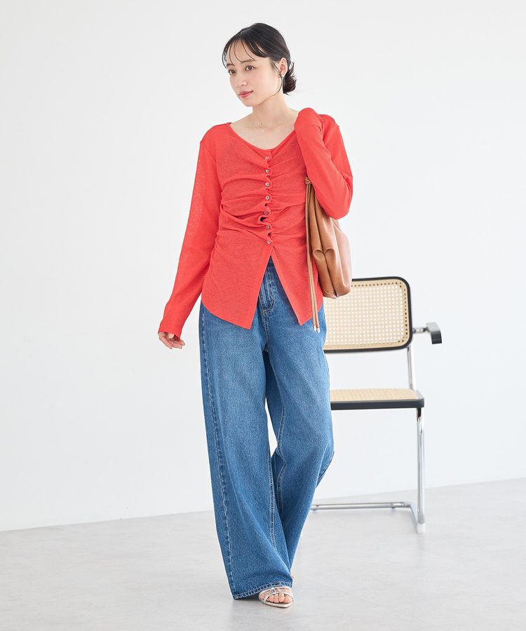 earth music&ecology「ウエストアシメデニムパンツ」|デニム|