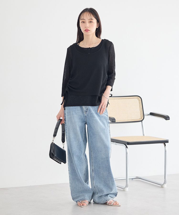 earth music&ecology「ウエストアシメデニムパンツ」|デニム|