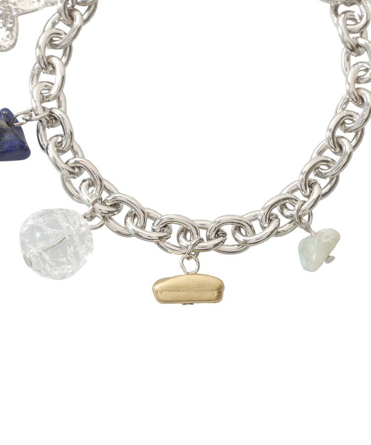 earth music&ecology「ストーンMIXチャームブレスレット」|ブレスレット・バングル|