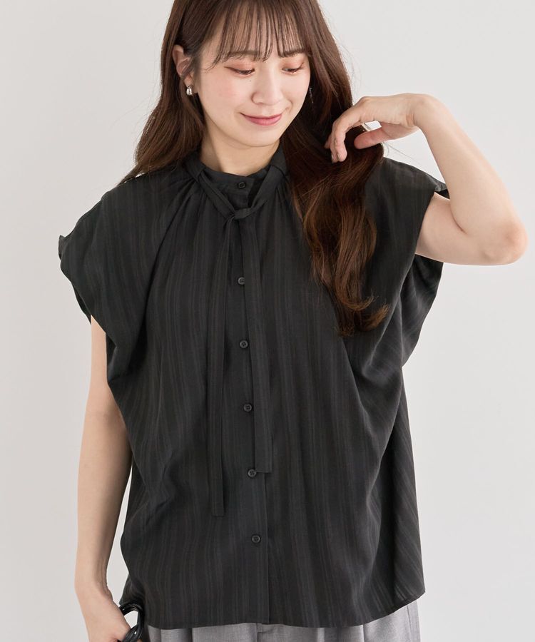 Green Parks「・ELENCARE DUE ボウタイフレンチブラウス」|シャツ・ブラウス|