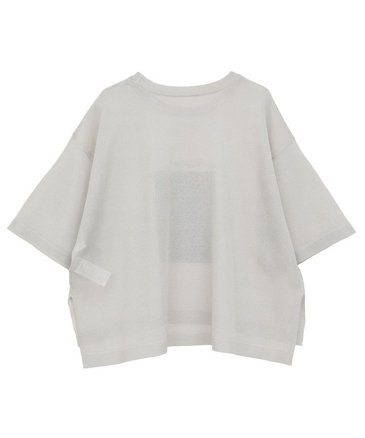 Green Parks「アソートロゴ半袖シアーニットプルオーバー」|ニット・セーター|