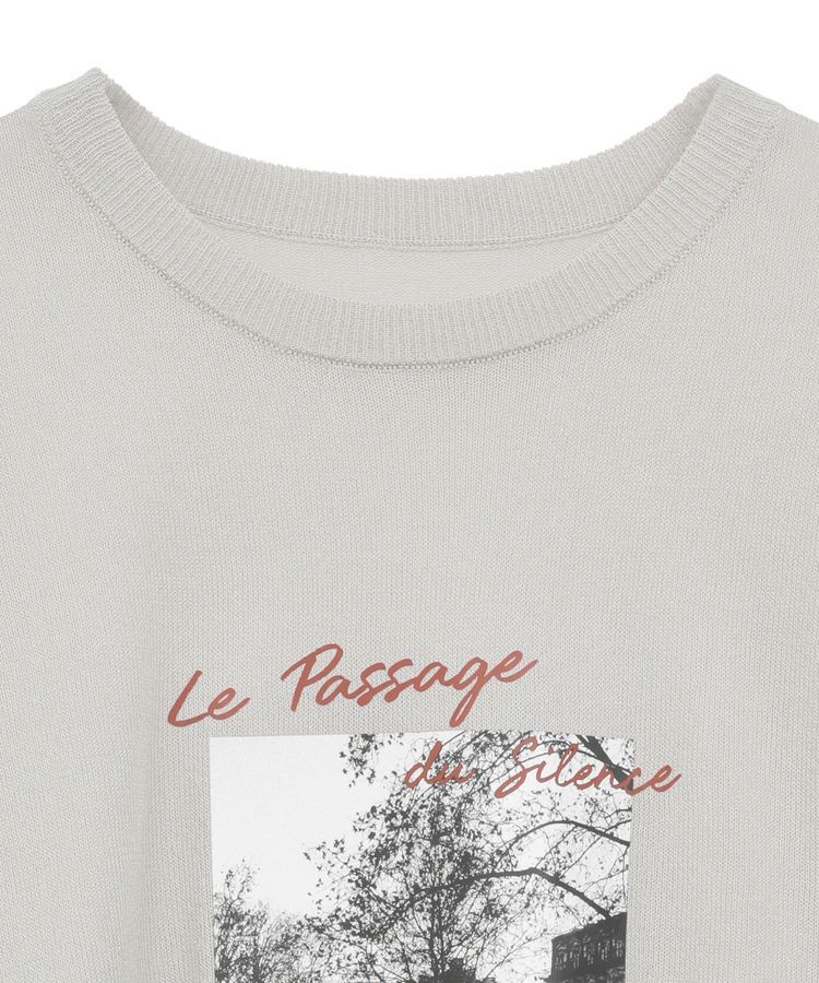 Green Parks「アソートロゴ半袖シアーニットプルオーバー」|ニット・セーター|