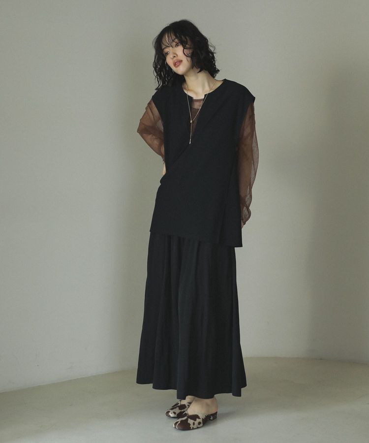 Green Parks「リップルフレアベスト」|ベスト・ジレ|