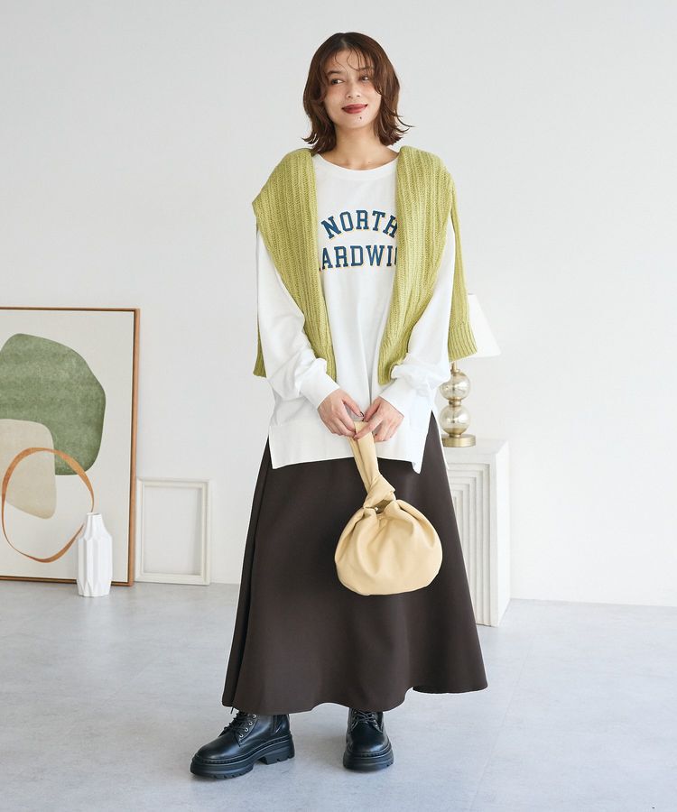 Green Parks「シアーニットVネックカーディガン」|カーディガン|