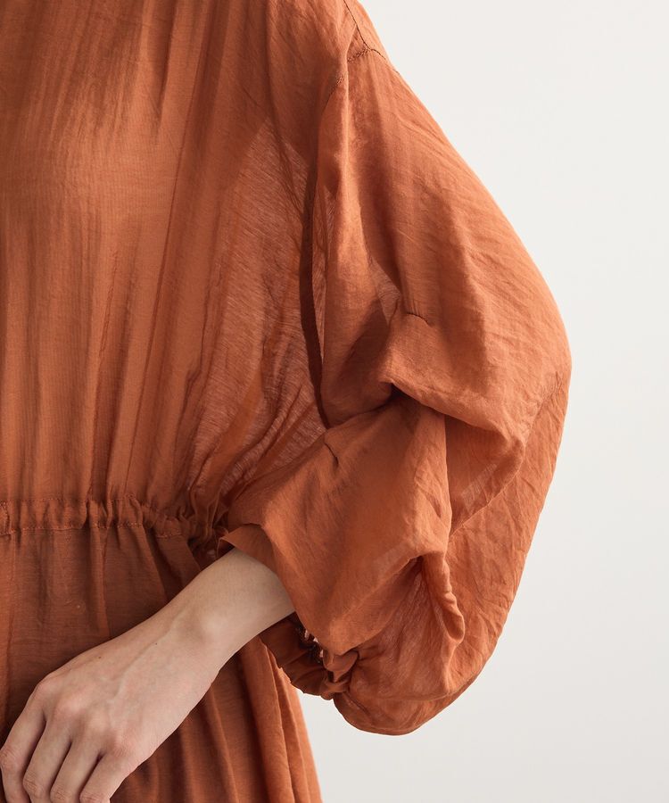 Green Parks「バンドカラー比翼タック袖チュニック」|チュニック|