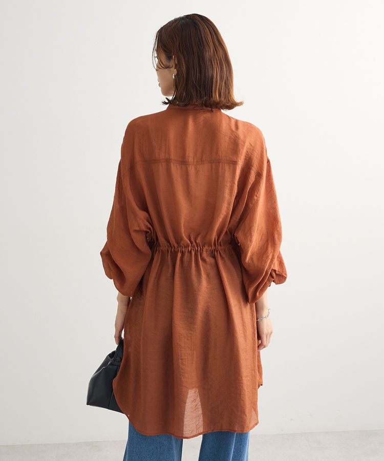 Green Parks「バンドカラー比翼タック袖チュニック」|チュニック|