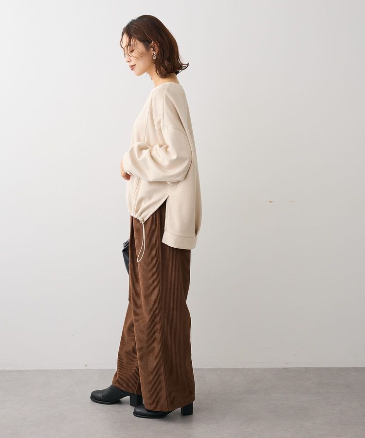 Green Parks「なめらかタッチスウェード調ドロストプルオーバー」|Tシャツ・カットソー|