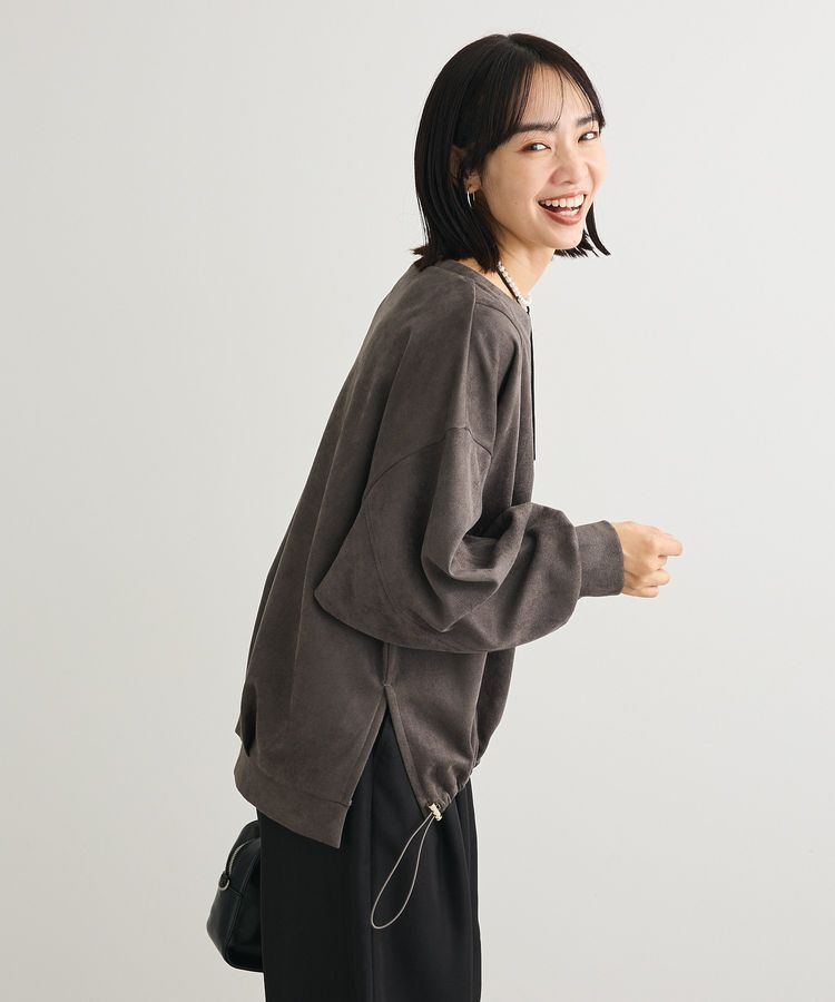 Green Parks「なめらかタッチスウェード調ドロストプルオーバー」|Tシャツ・カットソー|