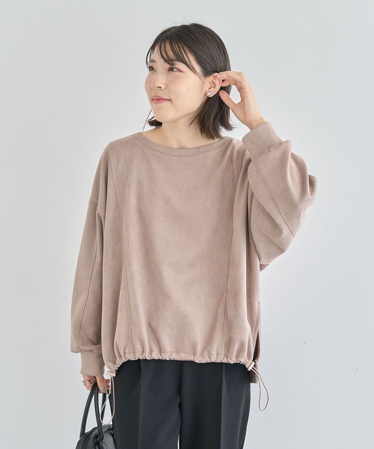 Green Parks「なめらかタッチスウェード調ドロストプルオーバー」|Tシャツ・カットソー|