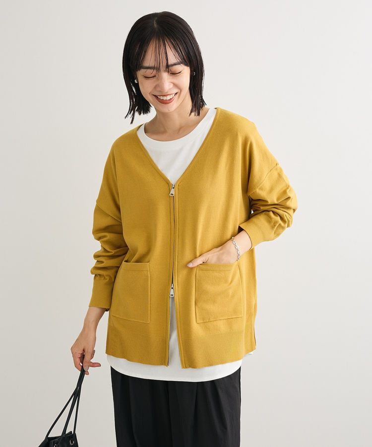 Green Parks「アンチピリングゆるzipカーディガン」|カーディガン|