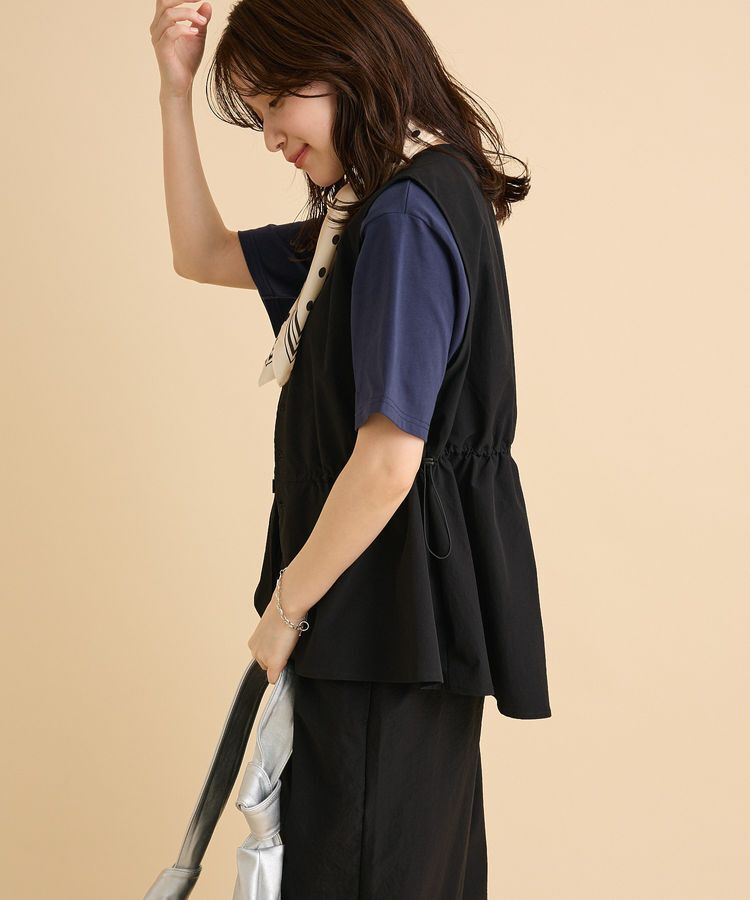 Green Parks「【楽しゃれUV】ドロストフレアベスト」|ベスト・ジレ|