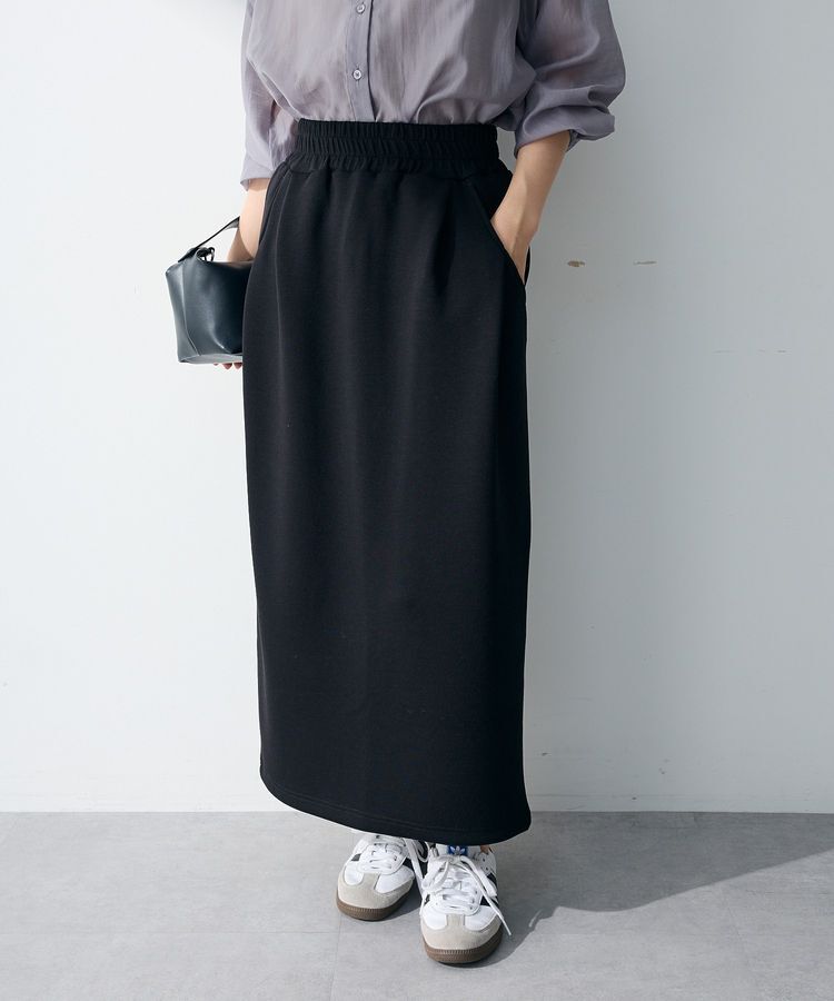 Green Parks「【OTONAパーカー】ウエストタックIラインカットスカート」|スカート|Black