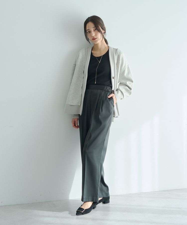 YECCA VECCA「裏起毛サテンリラックスパンツ」|その他|