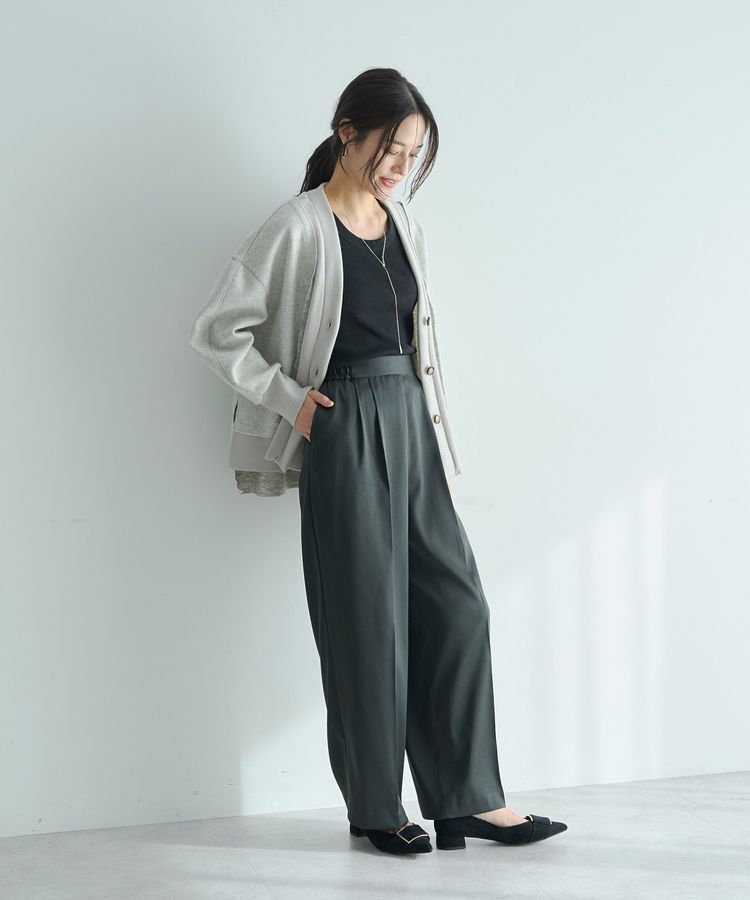 YECCA VECCA「裏起毛サテンリラックスパンツ」|その他|