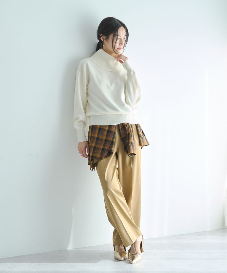 YECCA VECCA「裏起毛サテンリラックスパンツ」|その他|