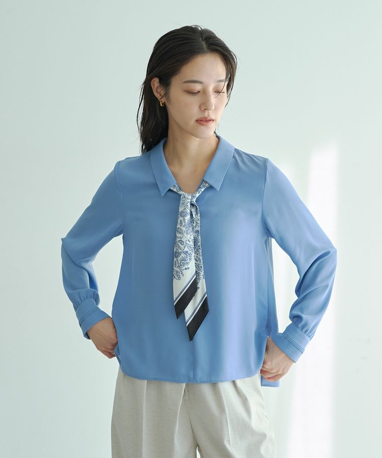 YECCA VECCA「スカーフ付きブラウス」|シャツ・ブラウス|