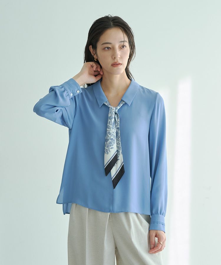 YECCA VECCA「スカーフ付きブラウス」|シャツ・ブラウス|