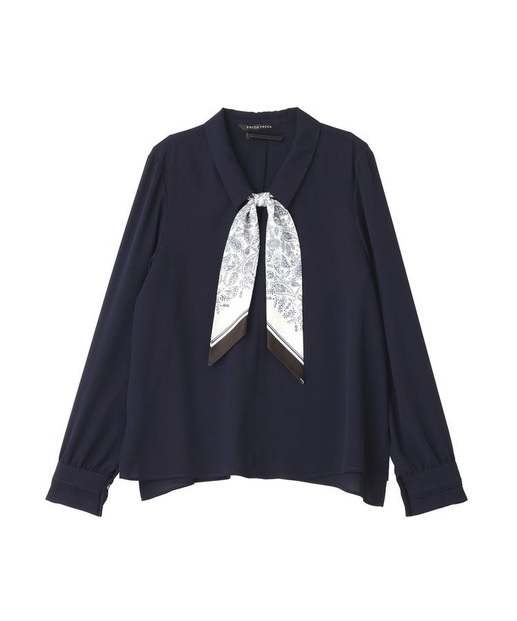 YECCA VECCA「スカーフ付きブラウス」|シャツ・ブラウス|