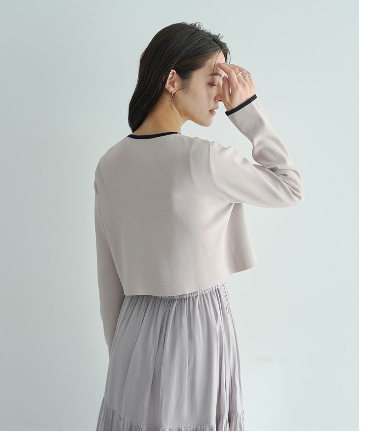 YECCA VECCA「【2点SET】カーディガンセットワンピース」|ワンピース|