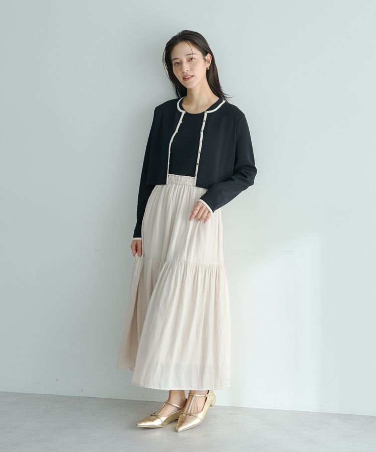 YECCA VECCA「【2点SET】カーディガンセットワンピース」|ワンピース|